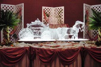 Horse & Carriage wedding Ice Sculpture